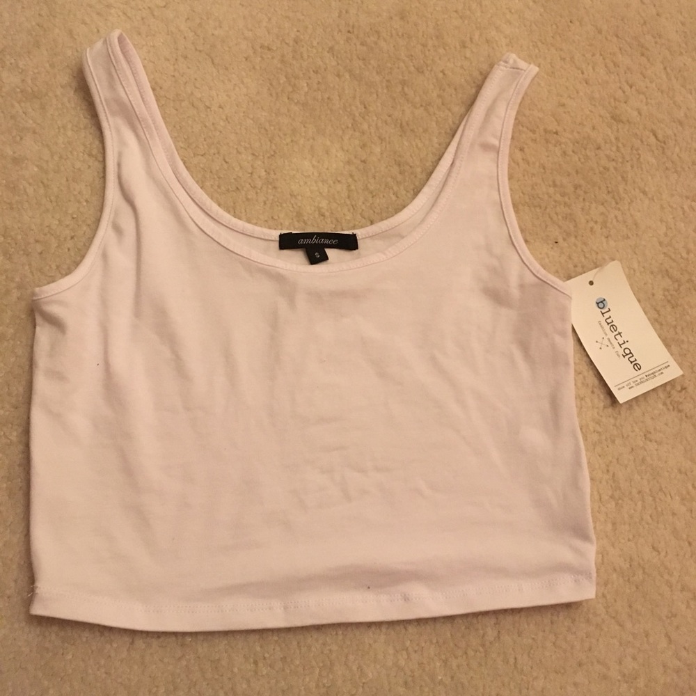 NWT White cropped tank